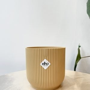 Elho Cache-Pot "Vibes Fold Rond Mini" Jaune 9cm