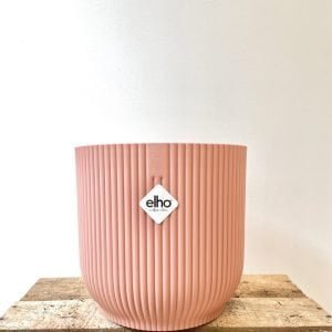 Elho Cache-Pot "Vibes Fold Rond" Rose Poudré 22cm