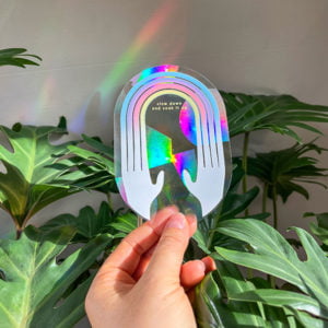 Suncatcher (Sticker créateur d’arc-en-ciel) Botanopia - Slow down and soak it up / Ralentis et apprécie