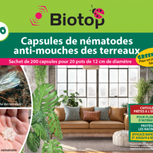 200 Capsules de nématodes Anti-Thrips et mouches des terreaux