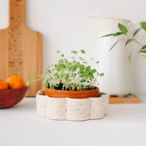 Pot autonome George (cuisine) - Blanc grainé Pépin