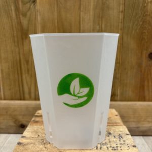 Pot transparent hexagonal 12cm