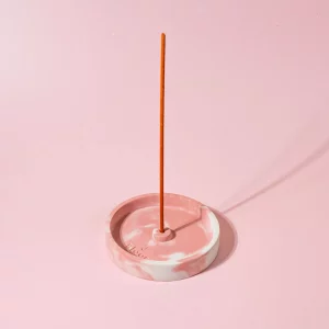 Porte-encens marbré Rose